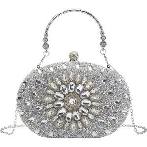 Rhinestone Evening Clutch Purses for Women Evening Weddings,Party Purses Crystal